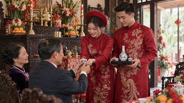 Nghi thức uống rượu trong đám cưới Việt Nam